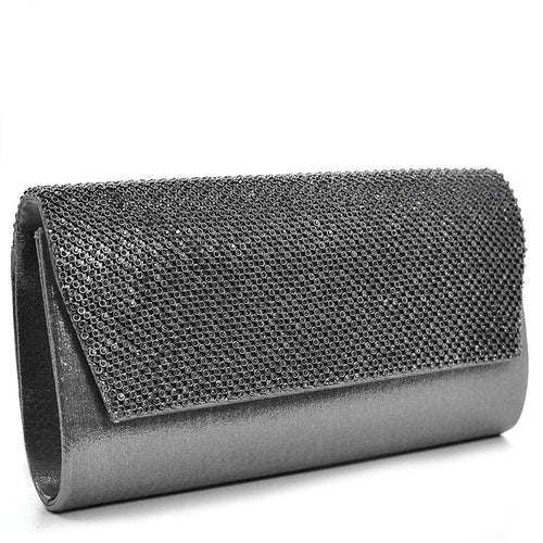 Pochette rigida eventi matrimonio Strass elegante con catena tracolla cerimonia