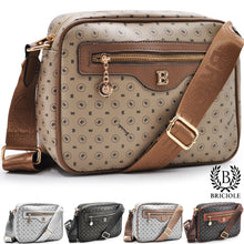 Carica l&#39;immagine nel visualizzatore di Gallery, BRICIOLE Borsa 3 zip tasche borsetta donna tracolla fantasia scritte piccola new