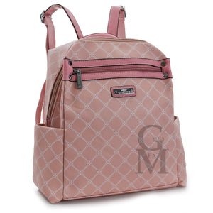 CHARRO zaino zainetto donna nuovo giornaliero fantasia scritte grande tasche zip