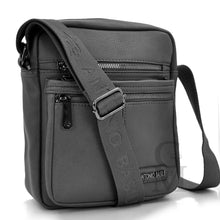 Carica l&#39;immagine nel visualizzatore di Gallery, A. Basile ITALIA borsello 5 tasche zip comodo grande uomo pelle tracolla marrone