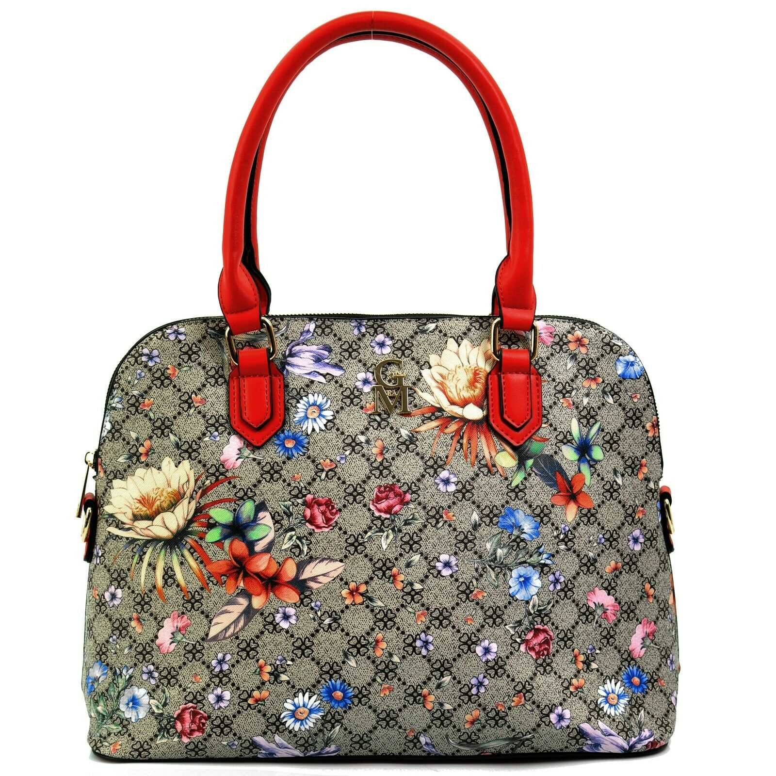 Gyoiamea Borsa + Borsetta 2 pezzi fantasia floreale elegante bauletto made italy