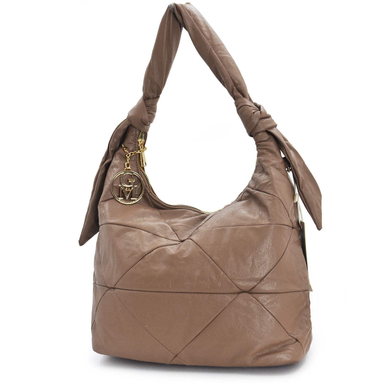 Borsa donna morbida secchio GM monospalla hobo spalla sacco pelle trapuntata