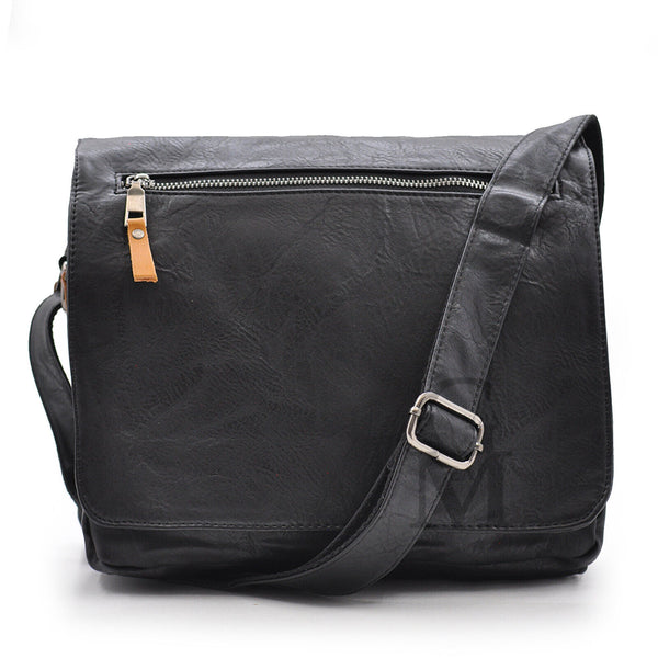 Borsa GM uomo casual pelle tracolla postina marrone moda nera grande lavoro