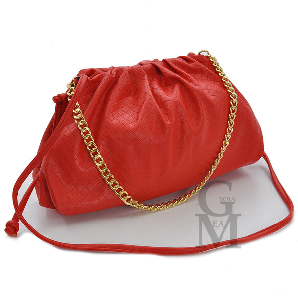 GM borsa nuvola pouch piccola donna elegante casual tracolla catena pelle zip