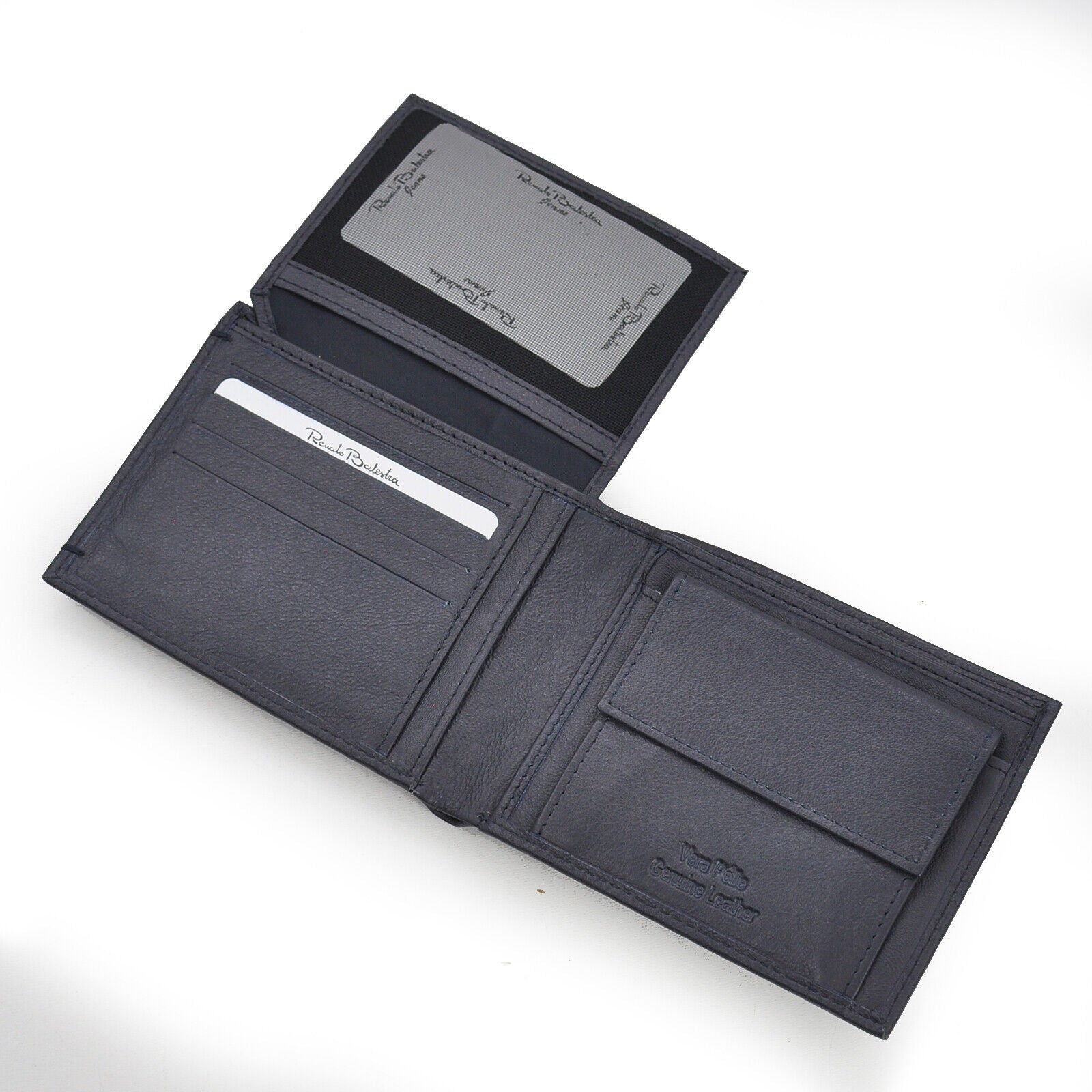 CHARRO Portafoglio Uomo In Vera Pelle, Con Portamonete, 7 Slot Carte, Regalo In Scatola