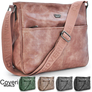 Borsa Firmata rosa YYcoveri borsa tracolla Donna multitasche marca logo Tracolla