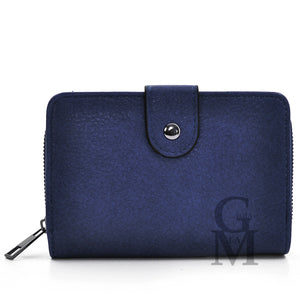 Portafoglio GM donna vintage moda pelle piccola  porta carte documenti cerniera