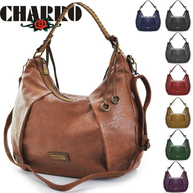 Borsa CHARRO sacco hobo mono manico donna tracolla nuova grande multitasche