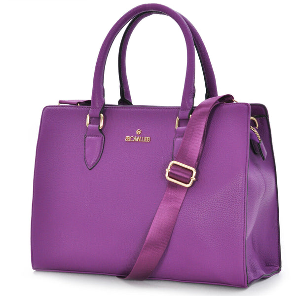 Borsa firmata Cavalli nuova spalla bauletto rigida tracolla elegante viola nuova