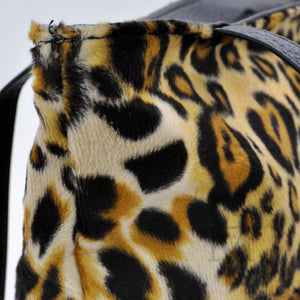 Borsa GRANDE shopping pelo pelliccia moda casual fantasia leopardata maculata