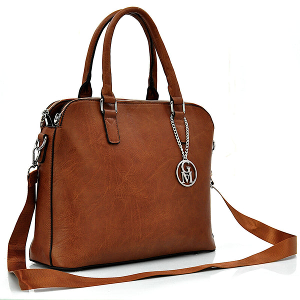 Gyoiamea borsa 24h tote donna tracolla pelle rigida capiente ufficio bauletto