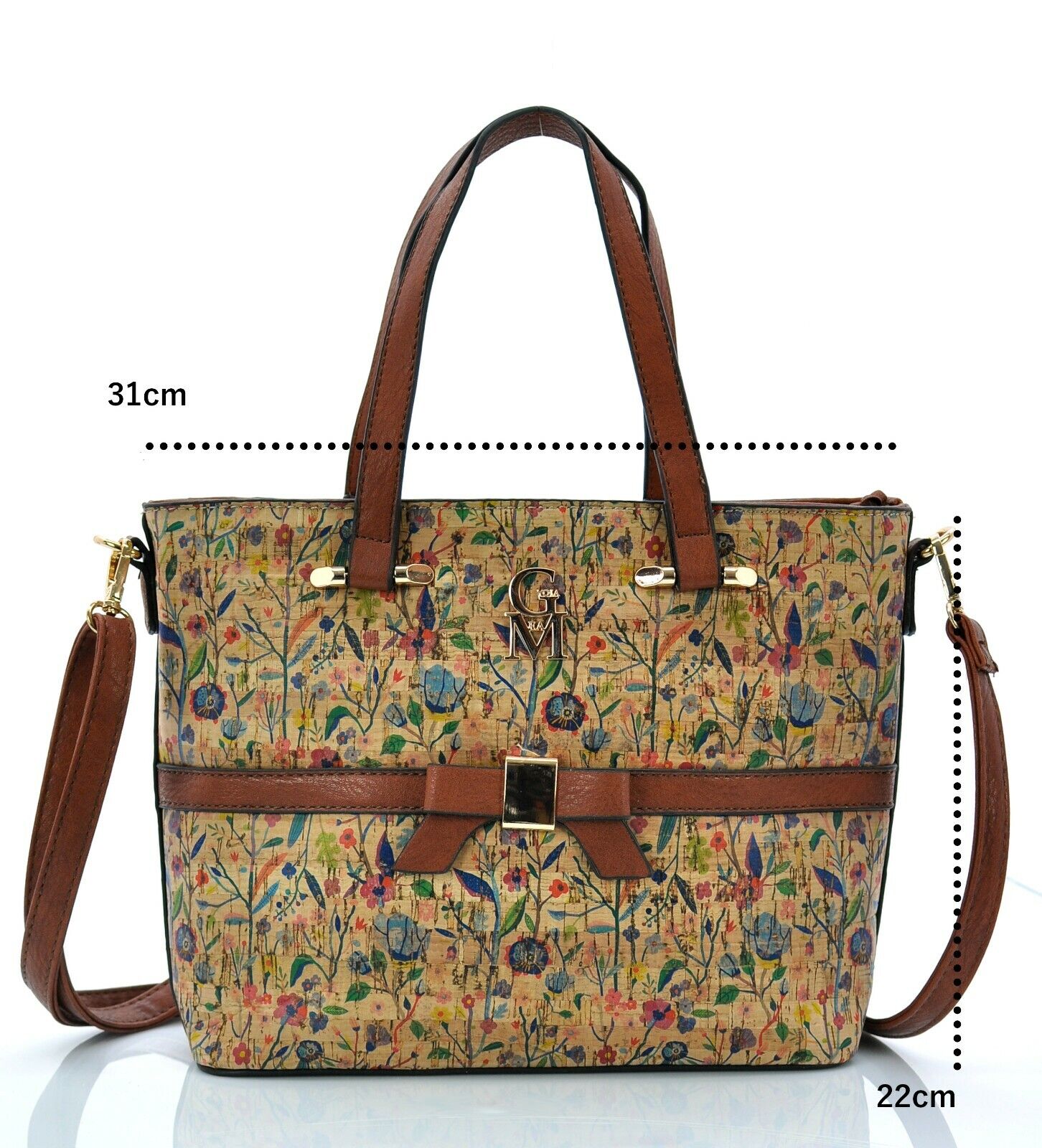 Gyoiamea borsa 2020 fantasia fiori sughero piccola tracolla casual legno donna