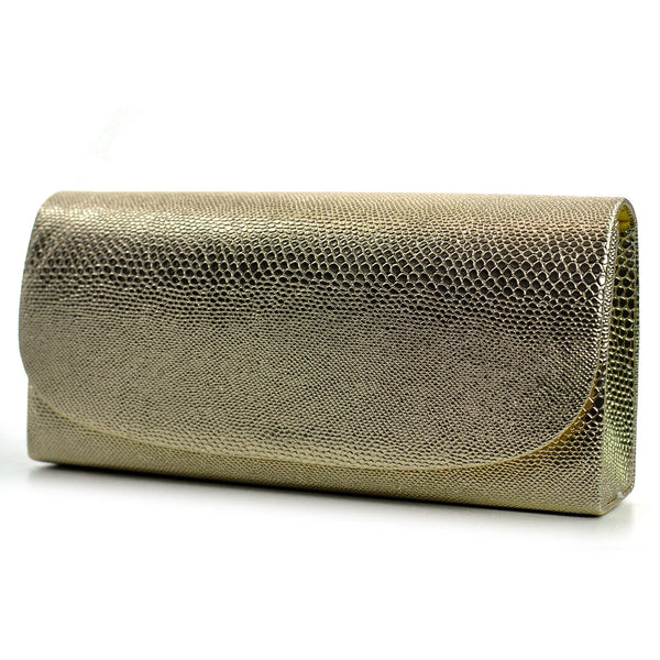 Pochette matrimonio eventi elegante rigida pelle serpente coccodrillo squamata