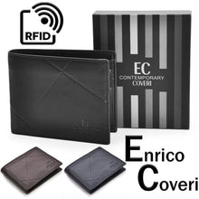 Carica l&#39;immagine nel visualizzatore di Gallery, Portafoglio Vera pelle RFID uomo Coveri porta carte ribaltina nuovo particolare