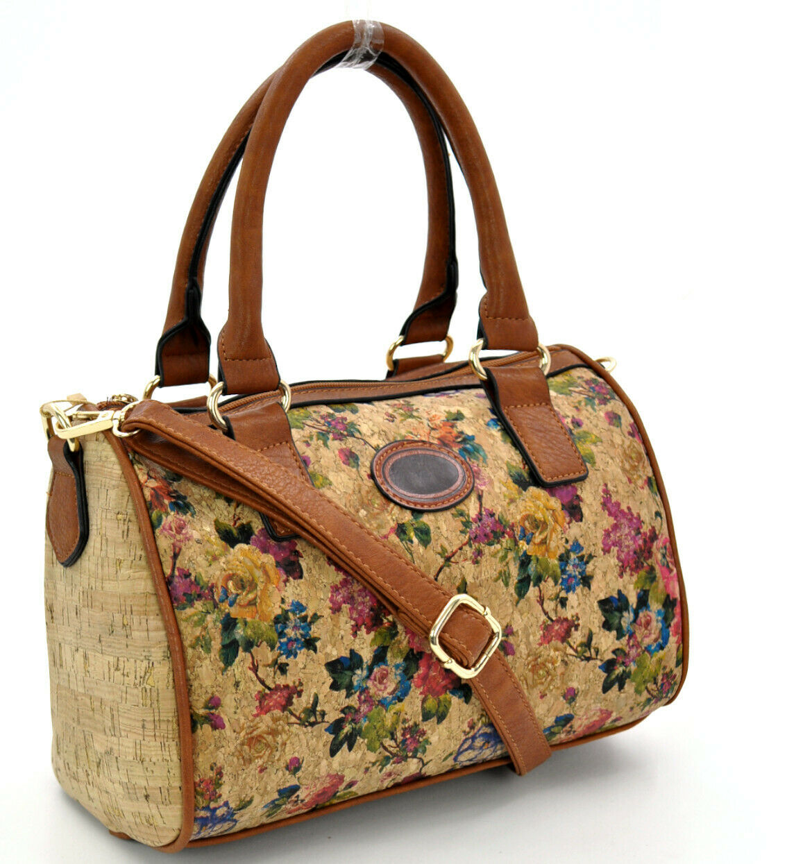 -Gyoiamea borsa bauletto fiori donna tracolla sughero fantasia fiorata colorata