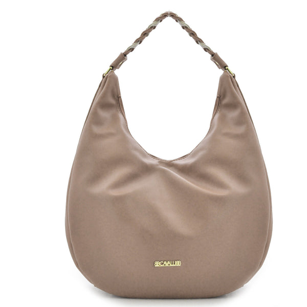 Borsa hobo donna a sacco CAVALLI capiente morbida monomanico rossa beige borchie