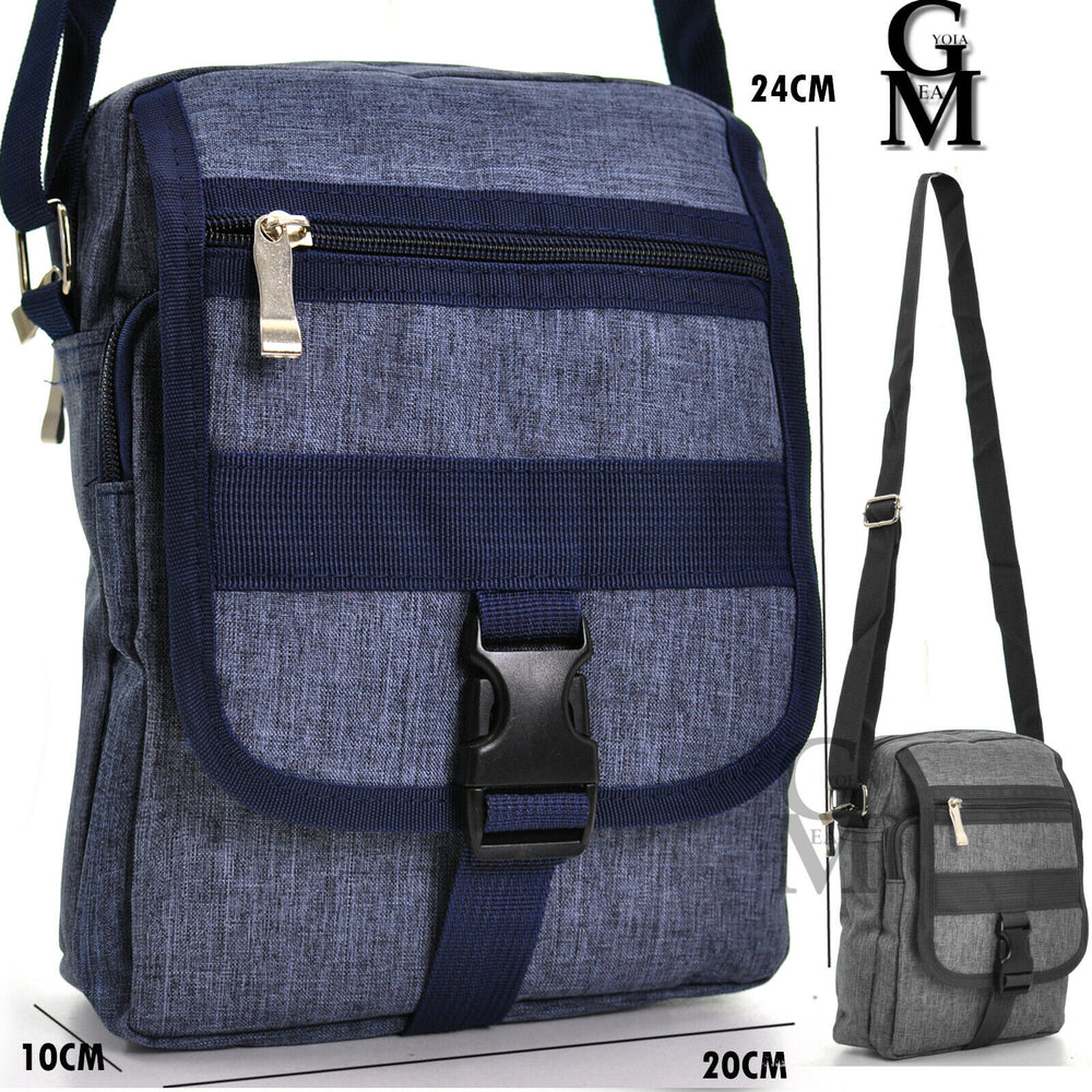 Borsello uomo blu borsa vintage grande cinghia tracolla nero sport lavoro grande