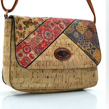 Carica l&#39;immagine nel visualizzatore di Gallery, Gyoiamea borsa borsetta donna tracolla rigida sughero fantasia piccola colorata
