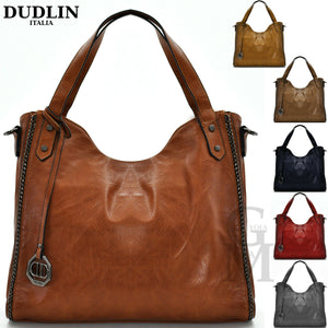 Borsa DUDLIN milano pelle morbida hobo catene cartney spalla morbida grande