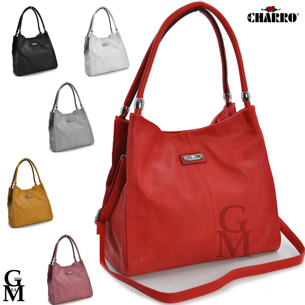 CHARRO Borsa donna grande hobo spalla capiente shop zip capiente passeggio moda