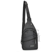 Carica l&#39;immagine nel visualizzatore di Gallery, Marsupio SPORT uomo petto monospalla tasche zip sportivo borsa tracolla blu nero