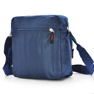 Borsello messenger blu da uomo in nylon con tracolla regolabile 5 tasche LUDONG