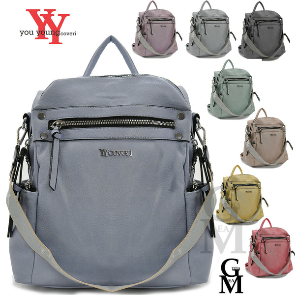 COVERI Borsa zaino cinghia 2in1 trasformabile donna colorata tracolla capiente