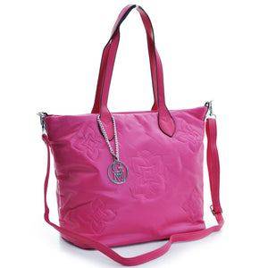 Borsa firmata originale Gyoiamea donna shopping shopper pelle ricamata fiori