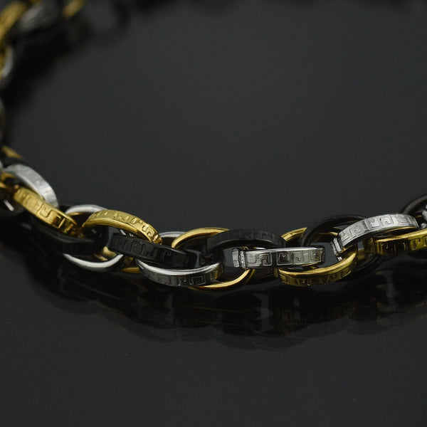 bracciale la notte ice gyoiamea linea lusso gioiello acciaio inox uomo scatola