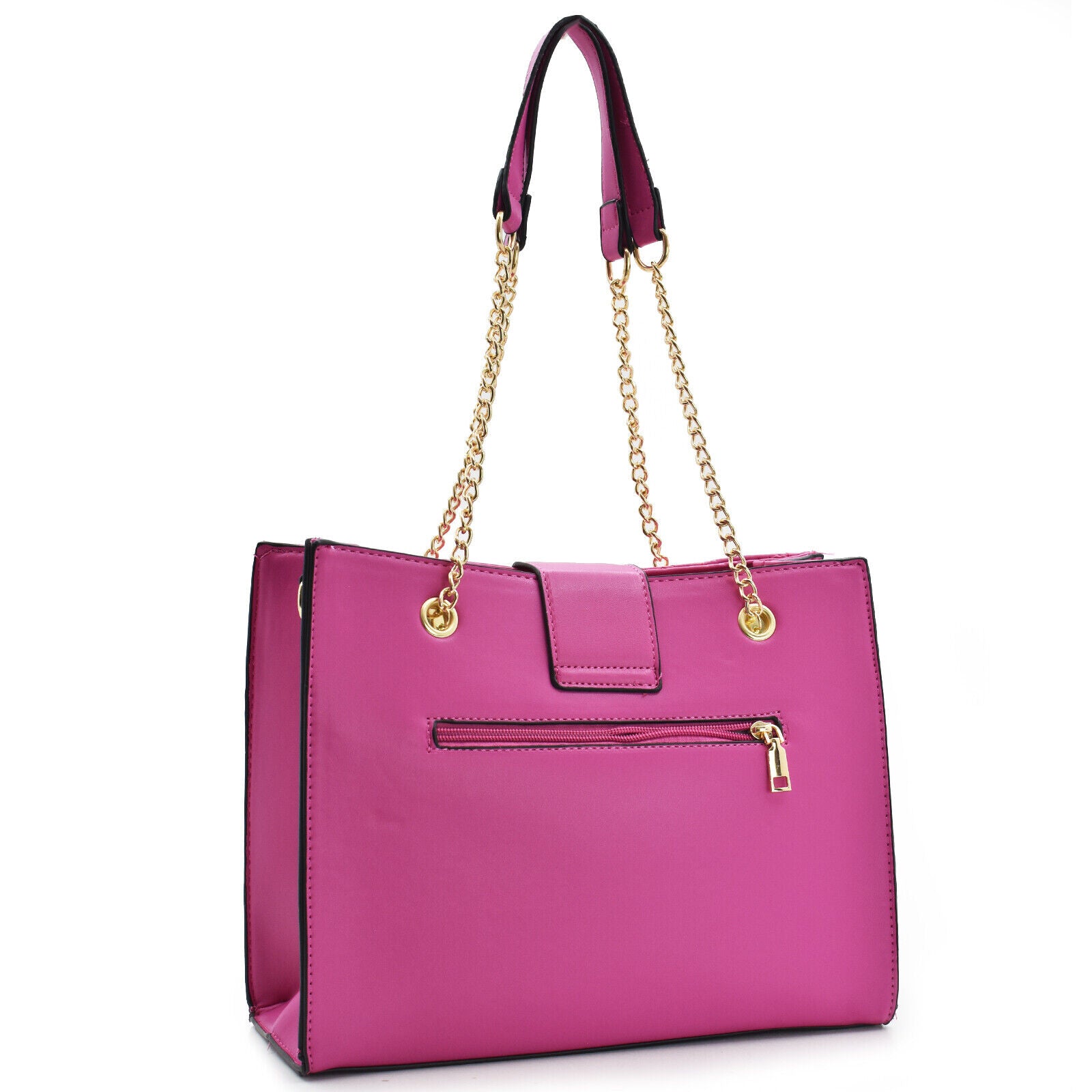 Borsa GM elegante rosa spalla shopping trapuntata cuore manici catena spalla