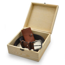 Carica l&#39;immagine nel visualizzatore di Gallery, Gyoiamea PACK Regalo set Portacarte portafoglio + cintura + scrigno scatola uomo