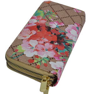 Portafoglio donna floreale Ecopelle italiana vintage  fantasia fiori elegante