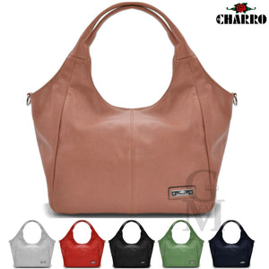 Borsa originale CHARRO pelle morbida hobo semplice spalla morbida zip grande