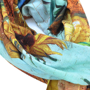 Sciarpa stola scialle unisex dipinto Klimt Van Gogh frida kahlo rené magritte