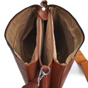 Borsa borsetta casual moda 3 zip capiente MILANO donna tracolla cinghia elegante