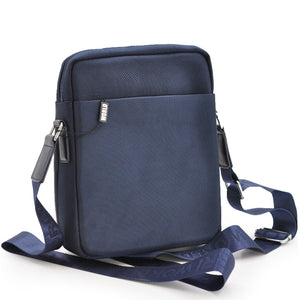 Borsello uomo firmato COVERI blu tasche tessuto tecnico nylon sportivo passeggio