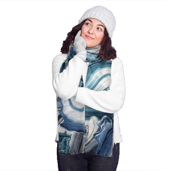Sciarpa stola scialle donna fantasia astratta Foulard frange tipo cashmere caldo