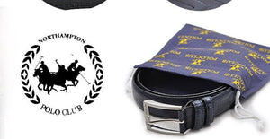 Cintura uomo firmata Polo Club Cinta 3,8cm + busta regalo Casual pitonata squame