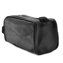 Carica l&#39;immagine nel visualizzatore di Gallery, Pochette 2 zip tasche Uomo da Polso eco Pelle Nera Borsello Mano Nero Casual