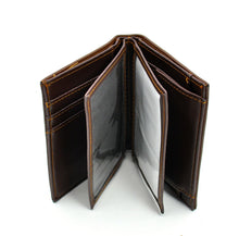 Carica l&#39;immagine nel visualizzatore di Gallery, Gyoiamea portafoglio pelle uomo porta carte libro ribaltina morbido portamonete
