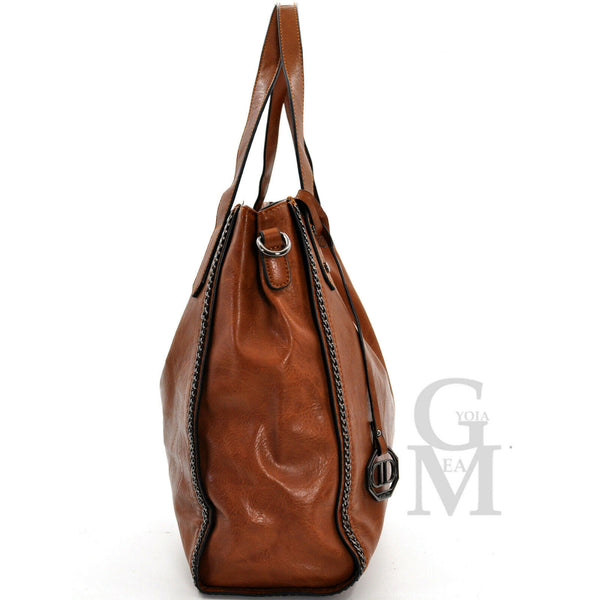 Borsa DUDLIN milano pelle morbida hobo catene cartney spalla morbida grande