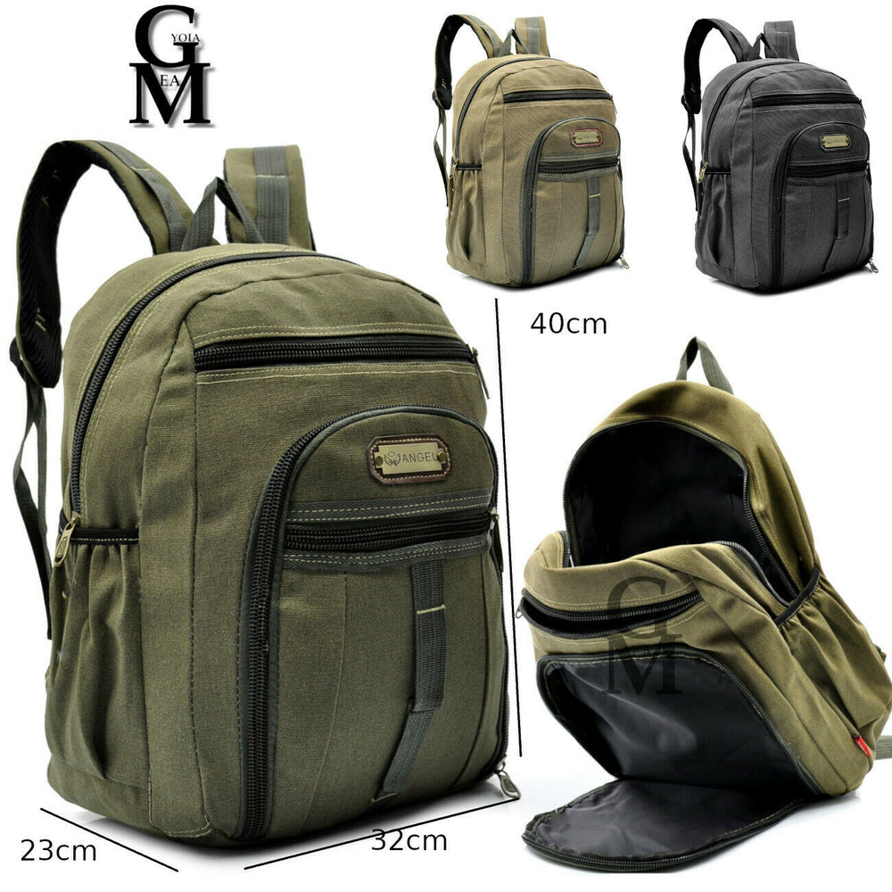 Zaino canvas tessuto tela campeggio viaggio sport trekking escursione militare