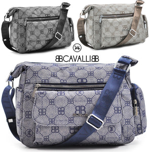 Borsa Donna B.cavalli in tessuto Tracolla Capiente Multi Tasche giornaliera moda