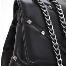 Carica l&#39;immagine nel visualizzatore di Gallery, Borsa GYOIA borsetta pelle donna tracolla a catena trapuntata borchiata borchie