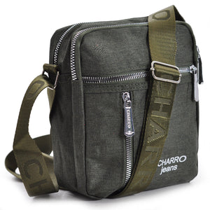 Borsello uomo firmato CHARRO 4 zip tasche tessuto borsellino nuovo piccolo sport