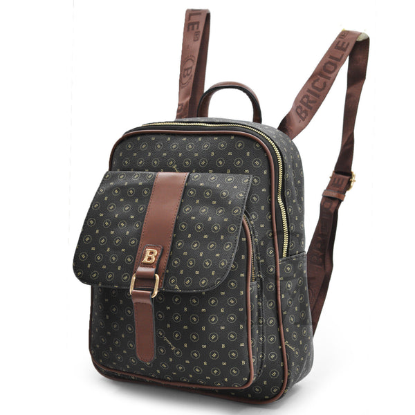 Zaino briciole vintage bottone sicura donna pelle casual passeggio nero comodo