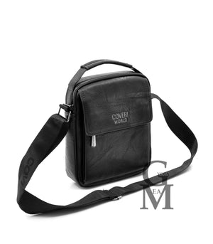 Borsa borsello elegante uomo pelle tracolla spalla piccolo COVERI nero porta Cel