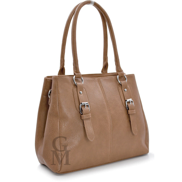 Gyoiamea borsa SONIA bauletto vintage cerniere donna pelle capiente elegante