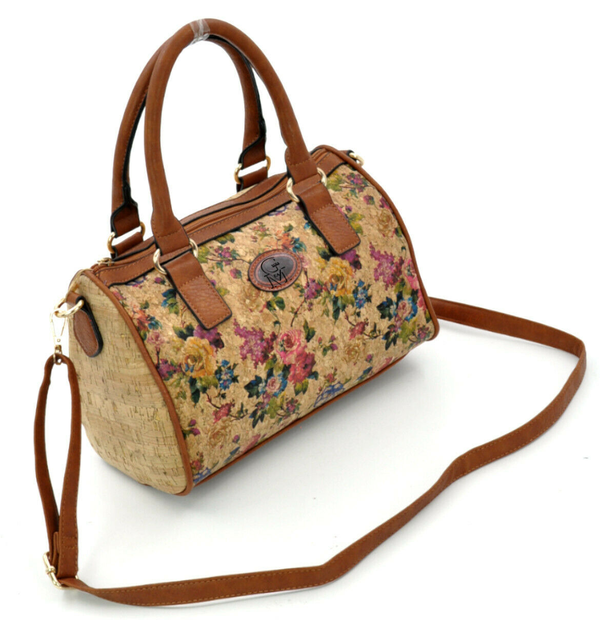 -Gyoiamea borsa bauletto fiori donna tracolla sughero fantasia fiorata colorata