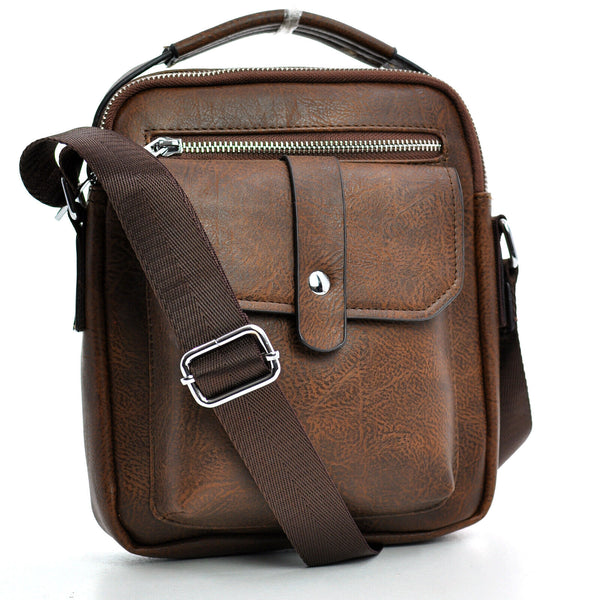 Borsello uomo moda tracolla borsa pelle lavoro vintage casual retro marrone nero